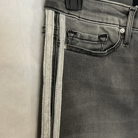 Black Orchid Los Angelos Black Jean with Silver Side Strips Sz 31 - Picture 2 of 14